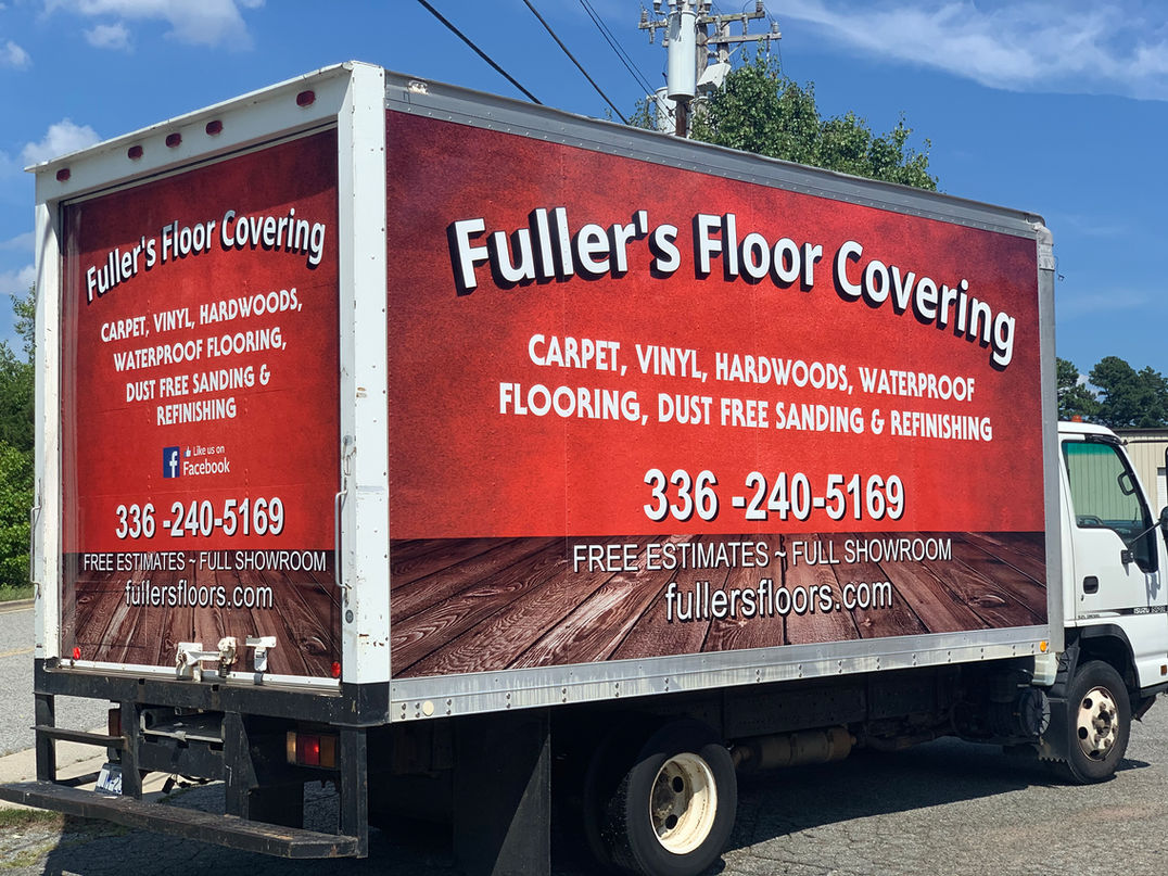 Box truck with full-colour graphic wrap