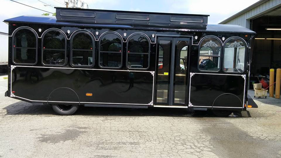 Black trolley painted and detailed