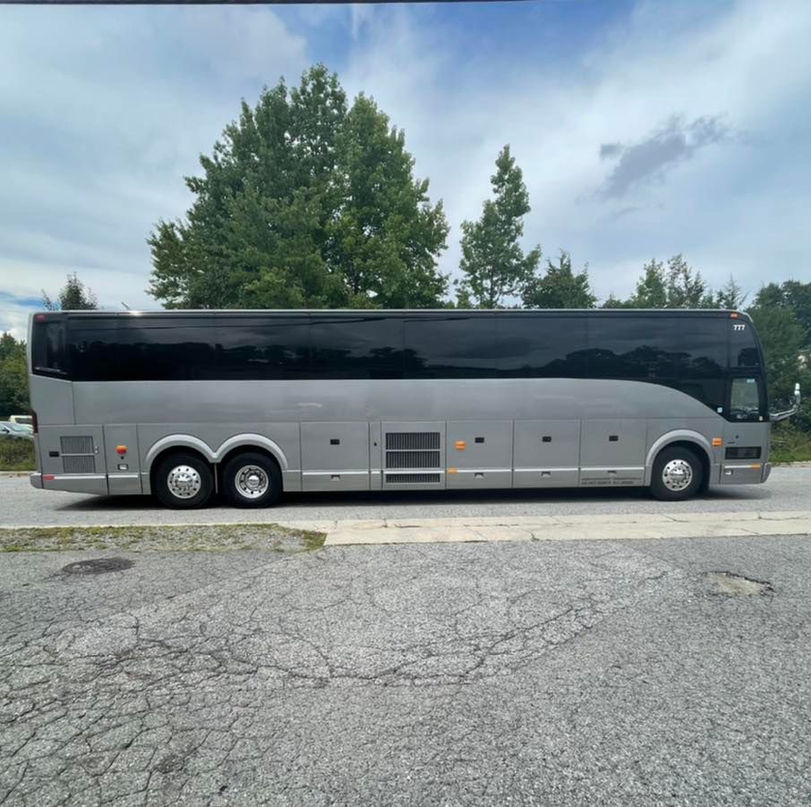 Silver motorcoach solid paint