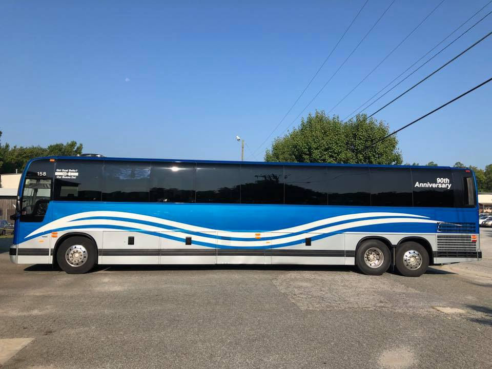 Coach bus &mdash; 90th anniversary livery